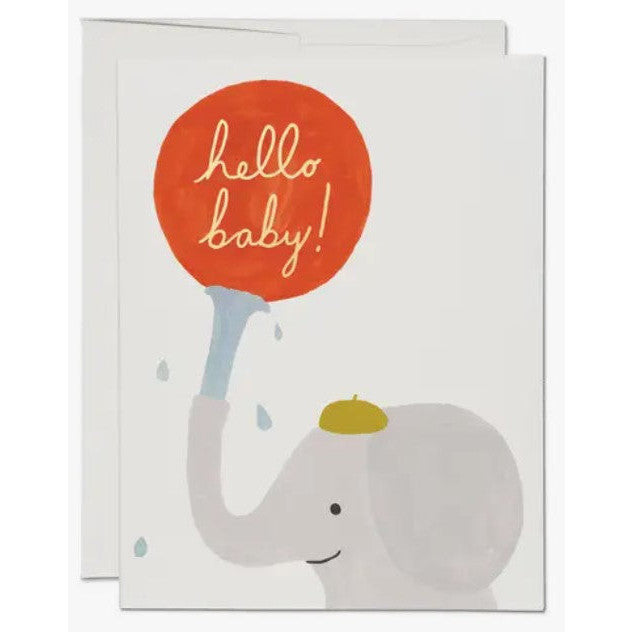 Tarjeta de felicitación de pequeño elefante