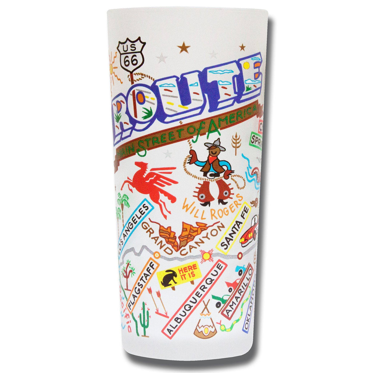 Route 66 Drinking Glass