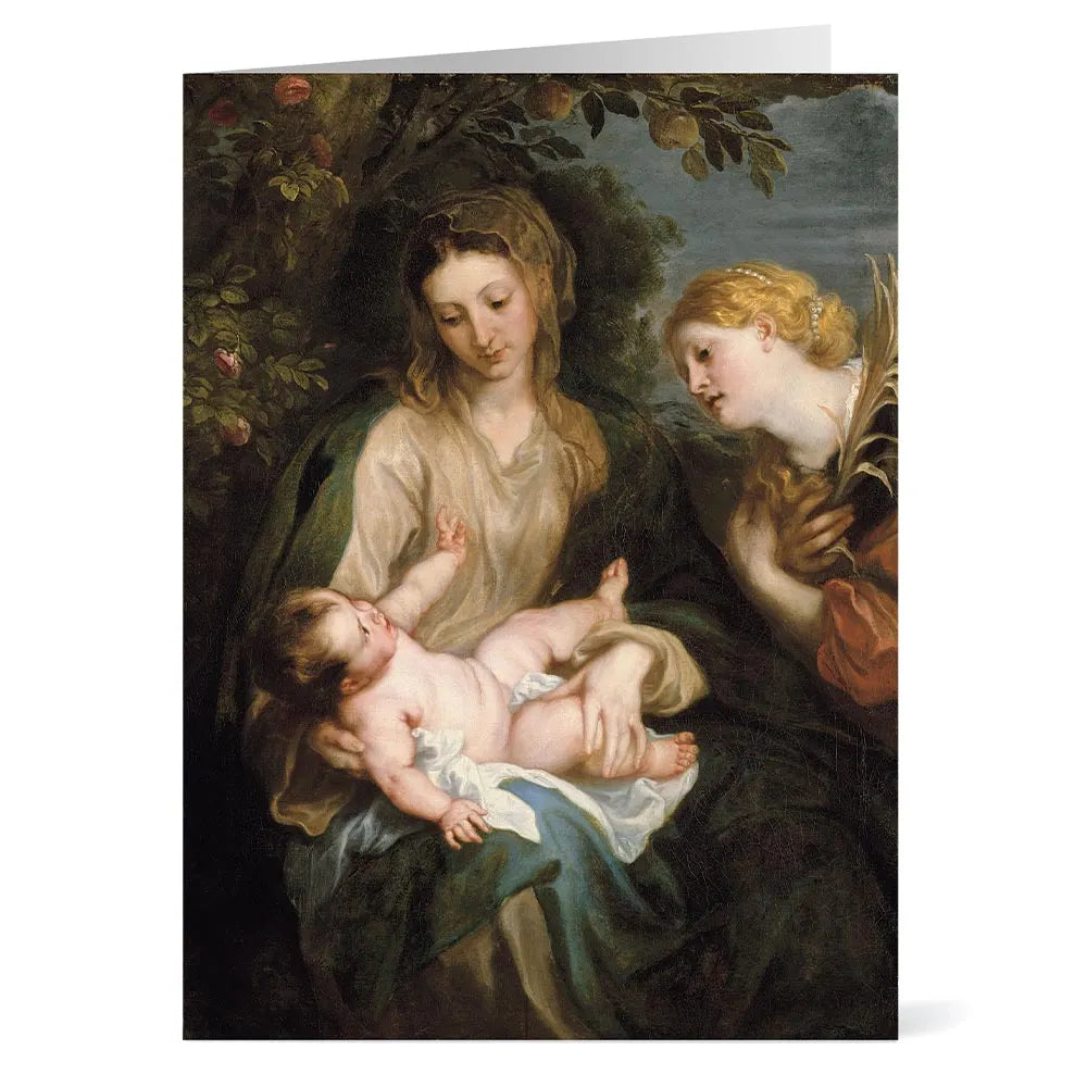 Van Dyck: Virgin and Child with Saint Catherine of Alexandria Holiday Cards