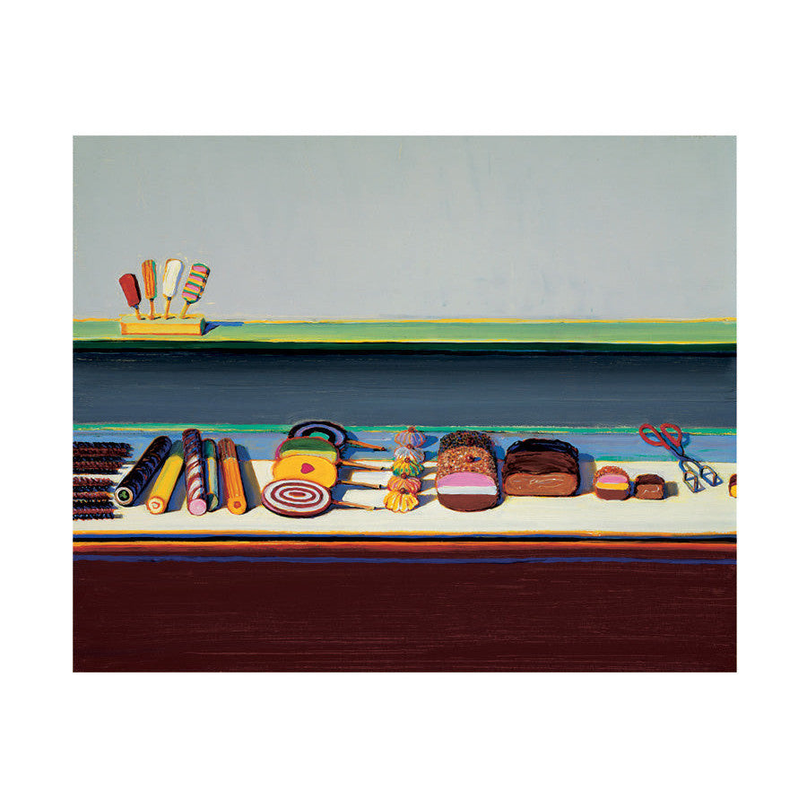 Tarjetas de notas en caja de Wayne Thiebaud Confections