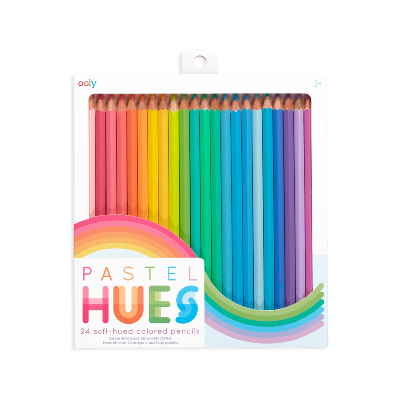 Crayons de couleur aux teintes pastel