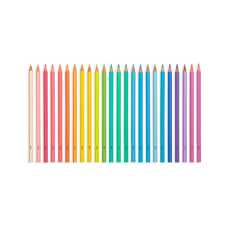 Crayons de couleur aux teintes pastel