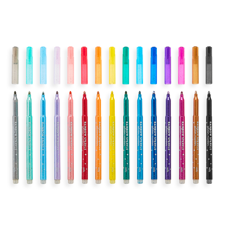 Rainbow Sparkle Glitter Markers