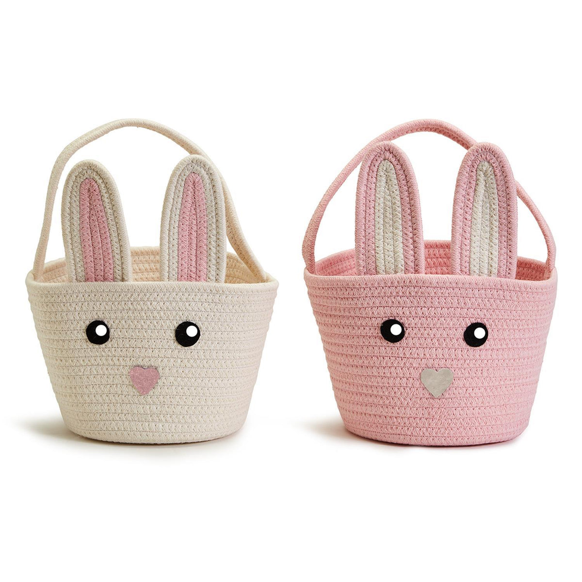 Hand-Crafted Bunny Baskets with Handle