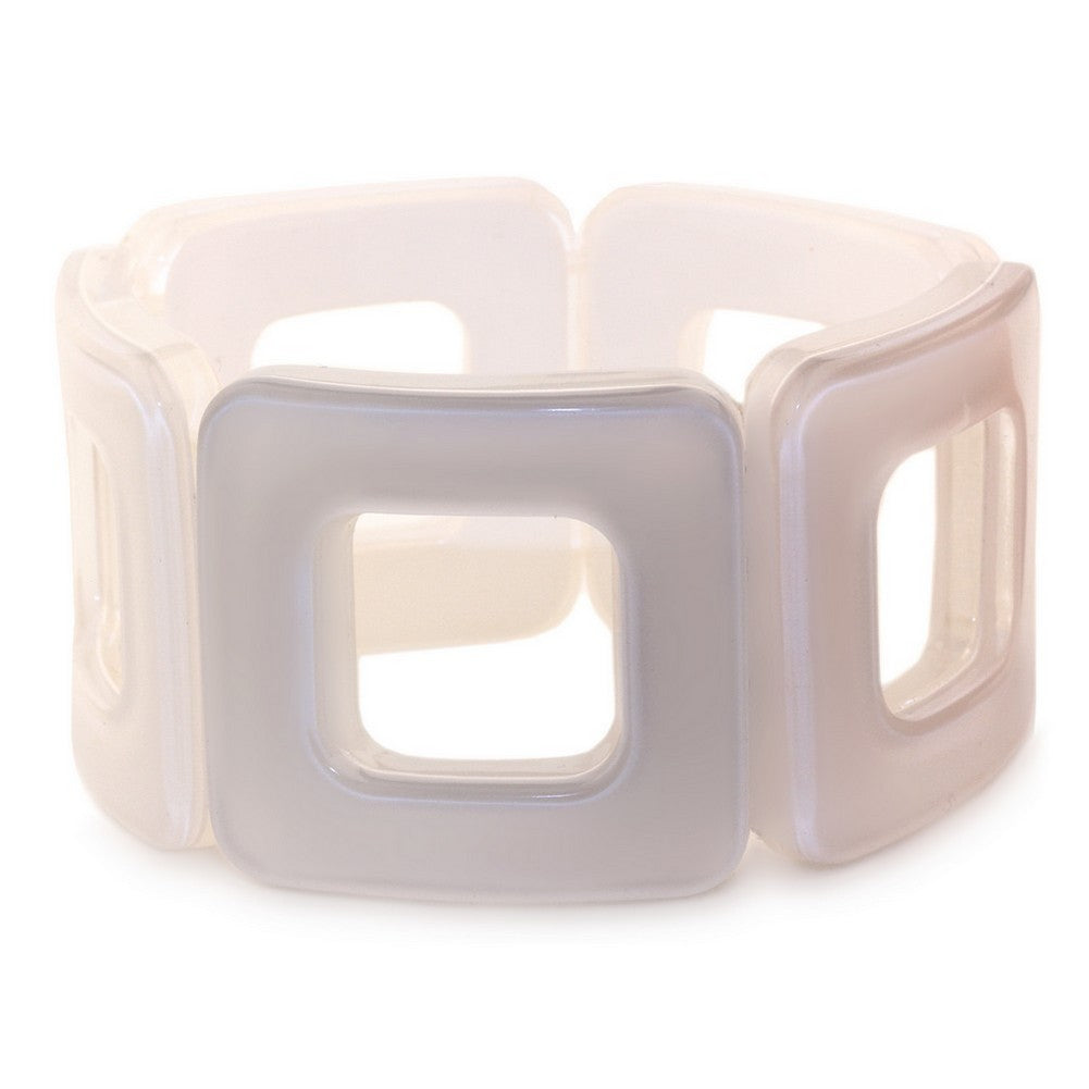 Square Elasticated Resin Pop Bracelet