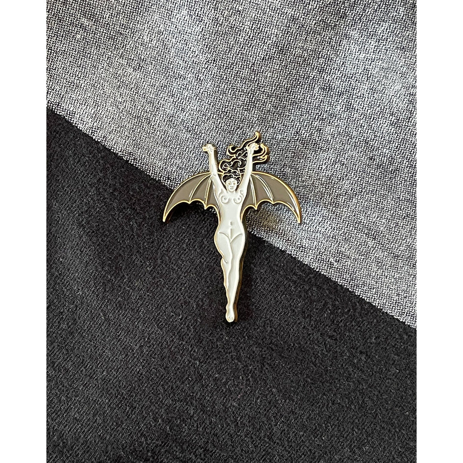 La Femme Chauve-Souris Enamel Pin