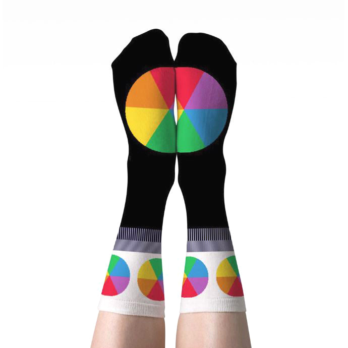 Color Wheel Crew Socks
