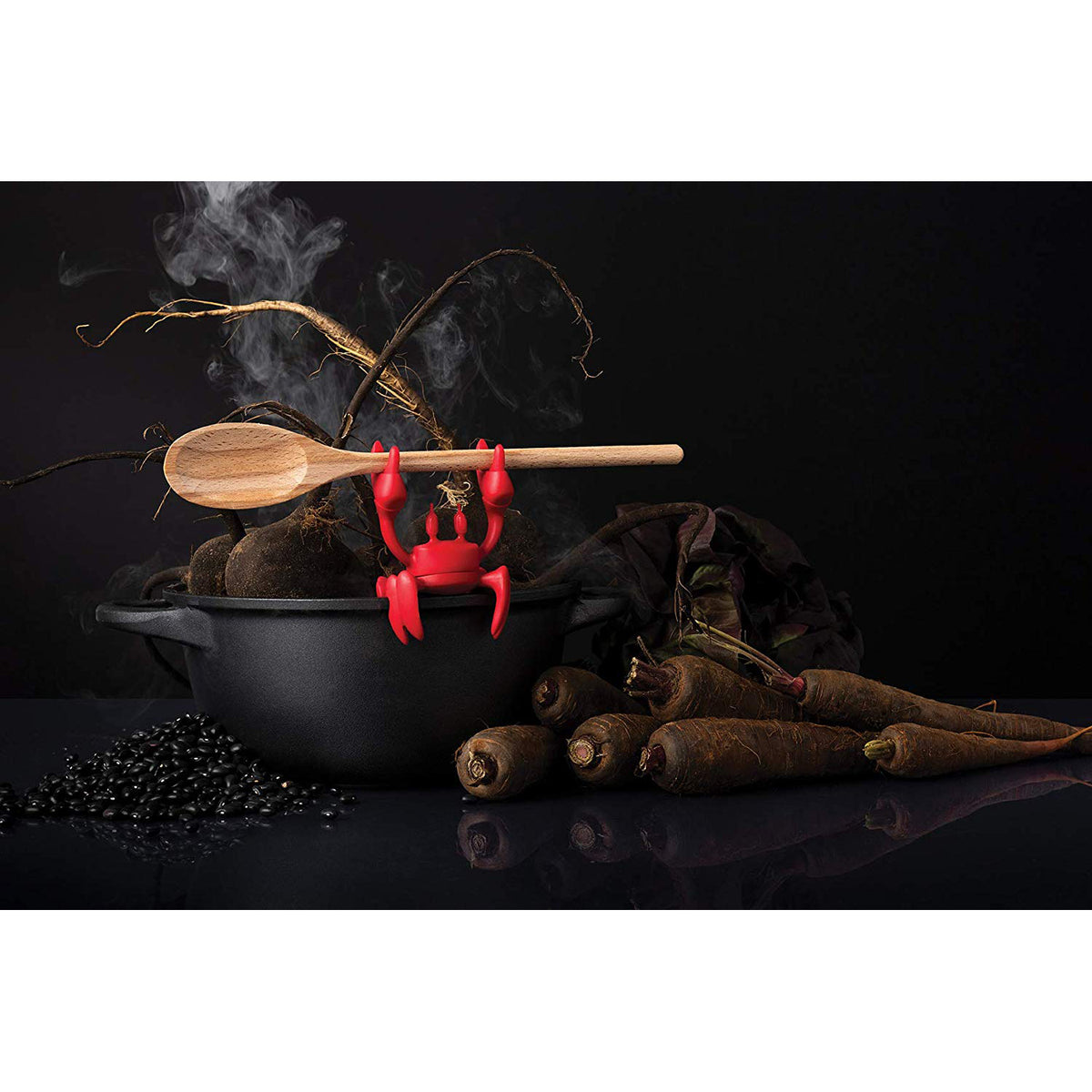 Red Crab Spoon Holder &amp; Steam Releaser