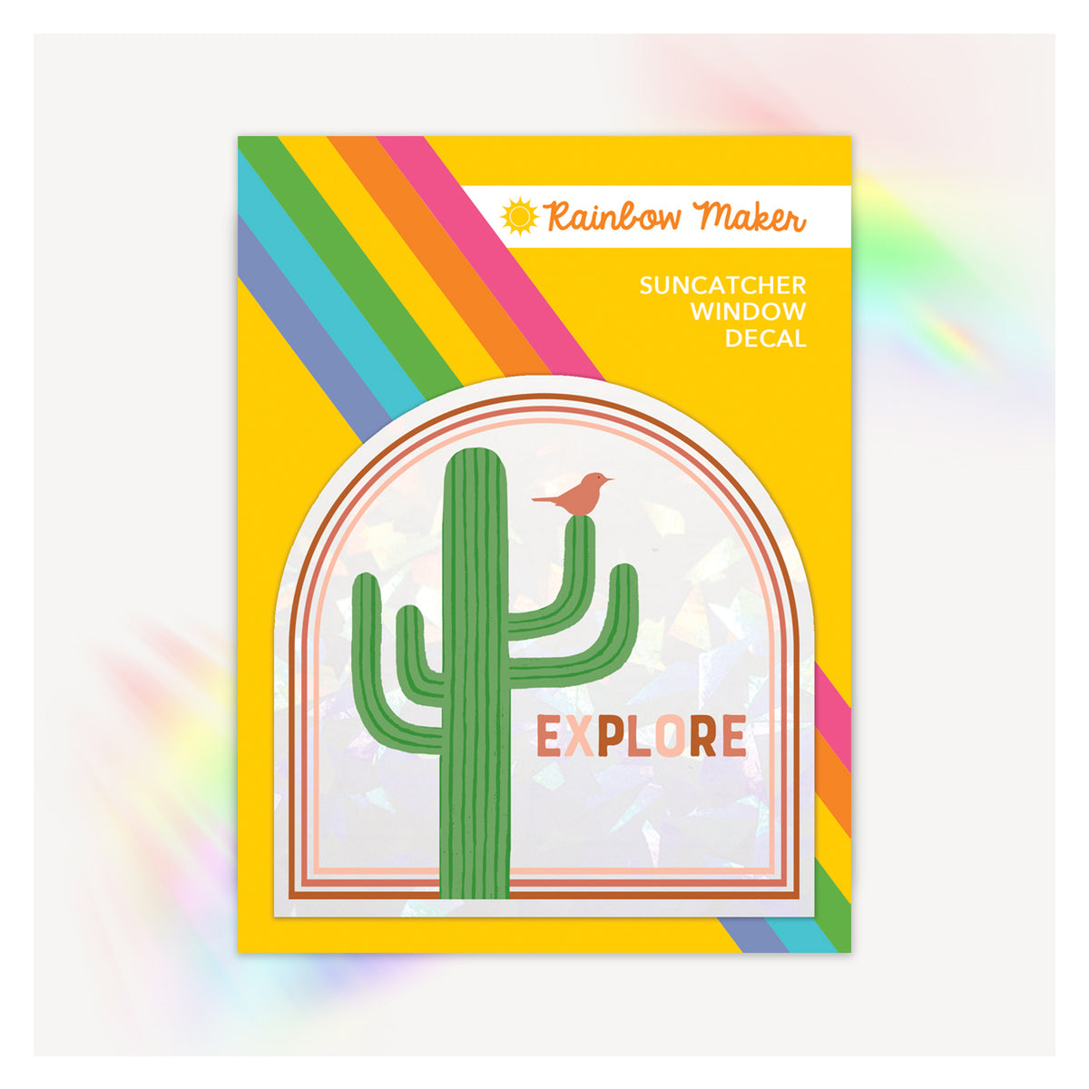 Explore Desert Scene Rainbow Decal