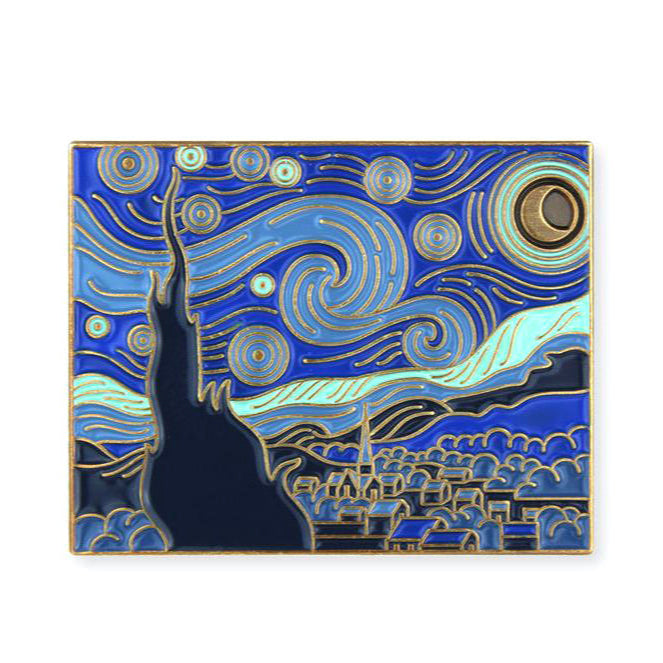 Broche en émail La Nuit étoilée