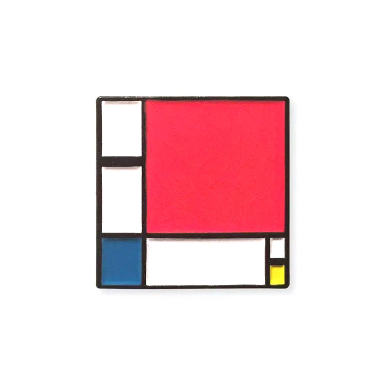 Composition II in Red, Blue, and Yellow Enamel Pin