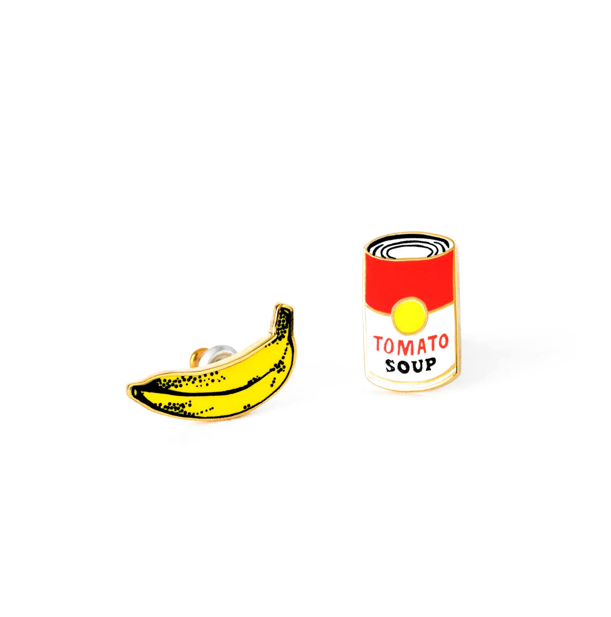Banana + Soup Can Earrings