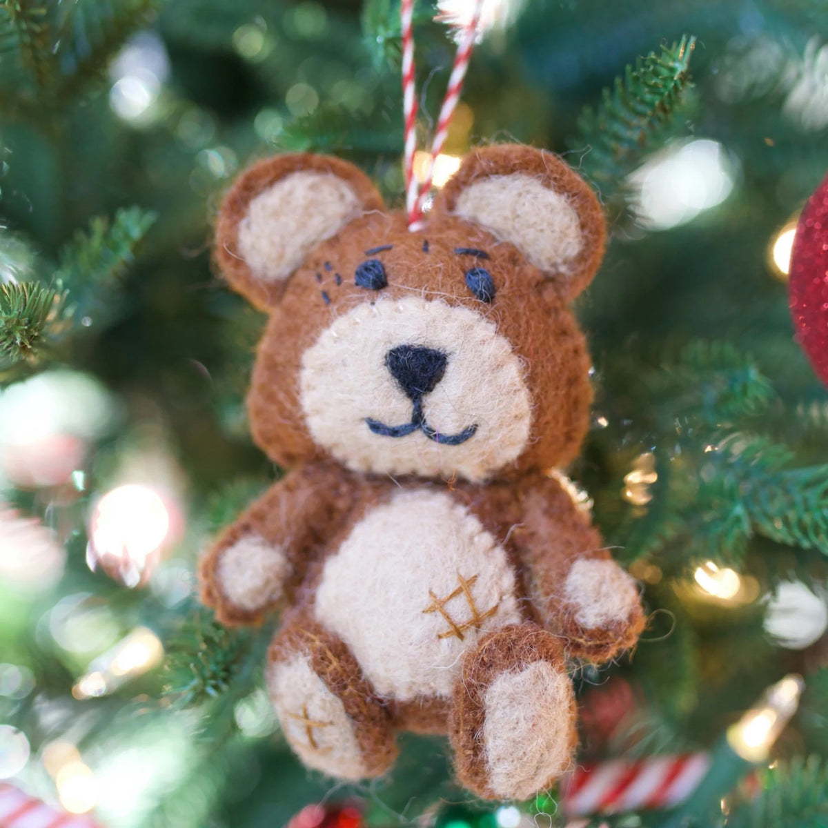 Felt Wool Teddy Bear Ornament