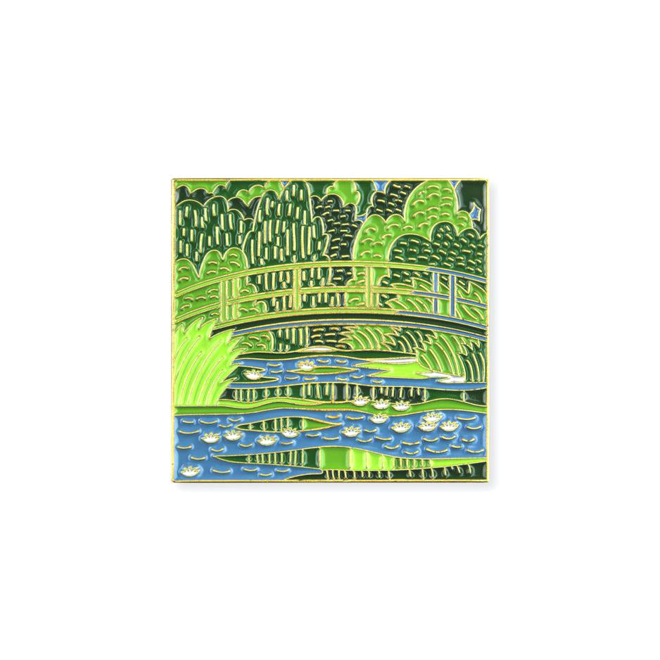 Water Lilies and Japanese Bridge Enamel Pin