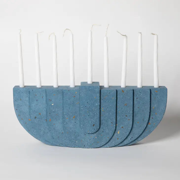 Cobalt Terrazzo Menorah