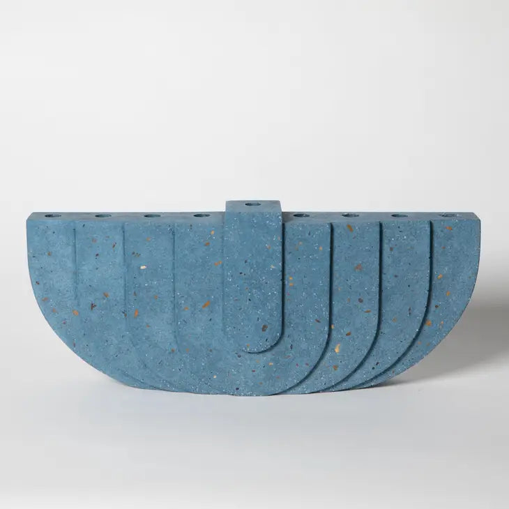 Cobalt Terrazzo Menorah