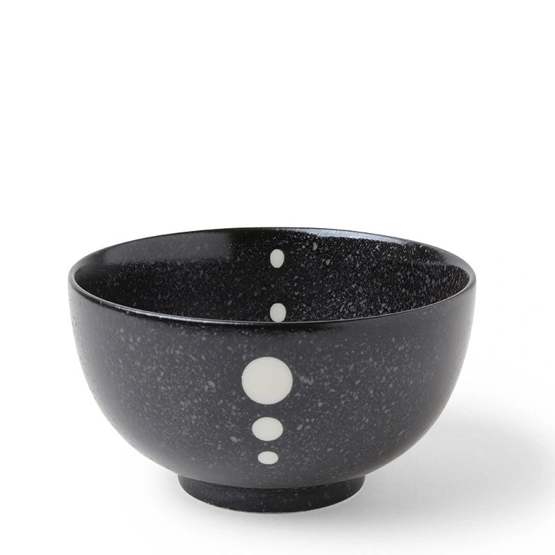 Black Satin with White Dots Dinnerware
