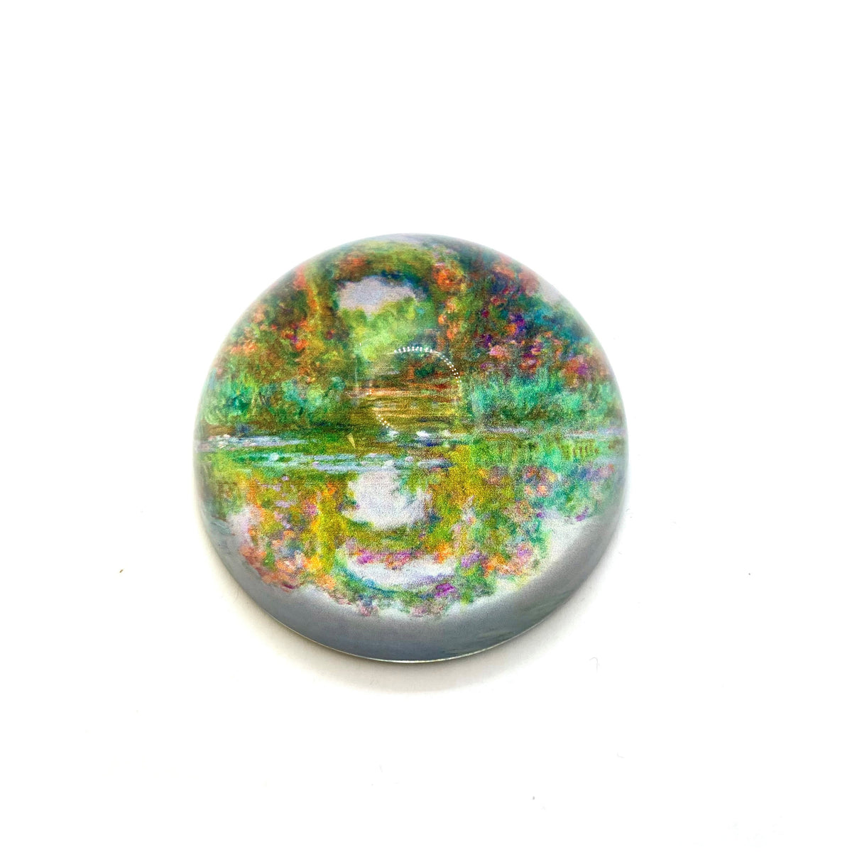 Monet Flowering Arches, Giverny Glass Paperweight