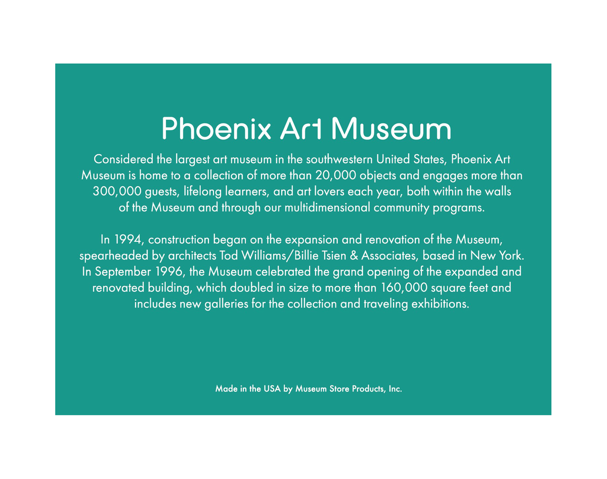 Phoenix Art Museum Side View Magnet on Story Card