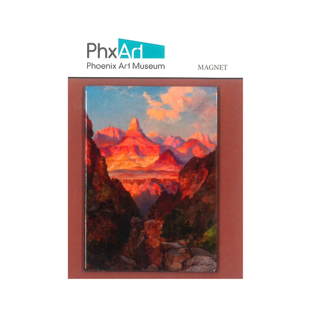 Thomas Moran &quot;Zoroaster Temple at Sunset&quot; Magnet on Card