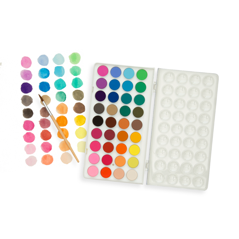 Juego de pinceles y cápsulas de acuarela